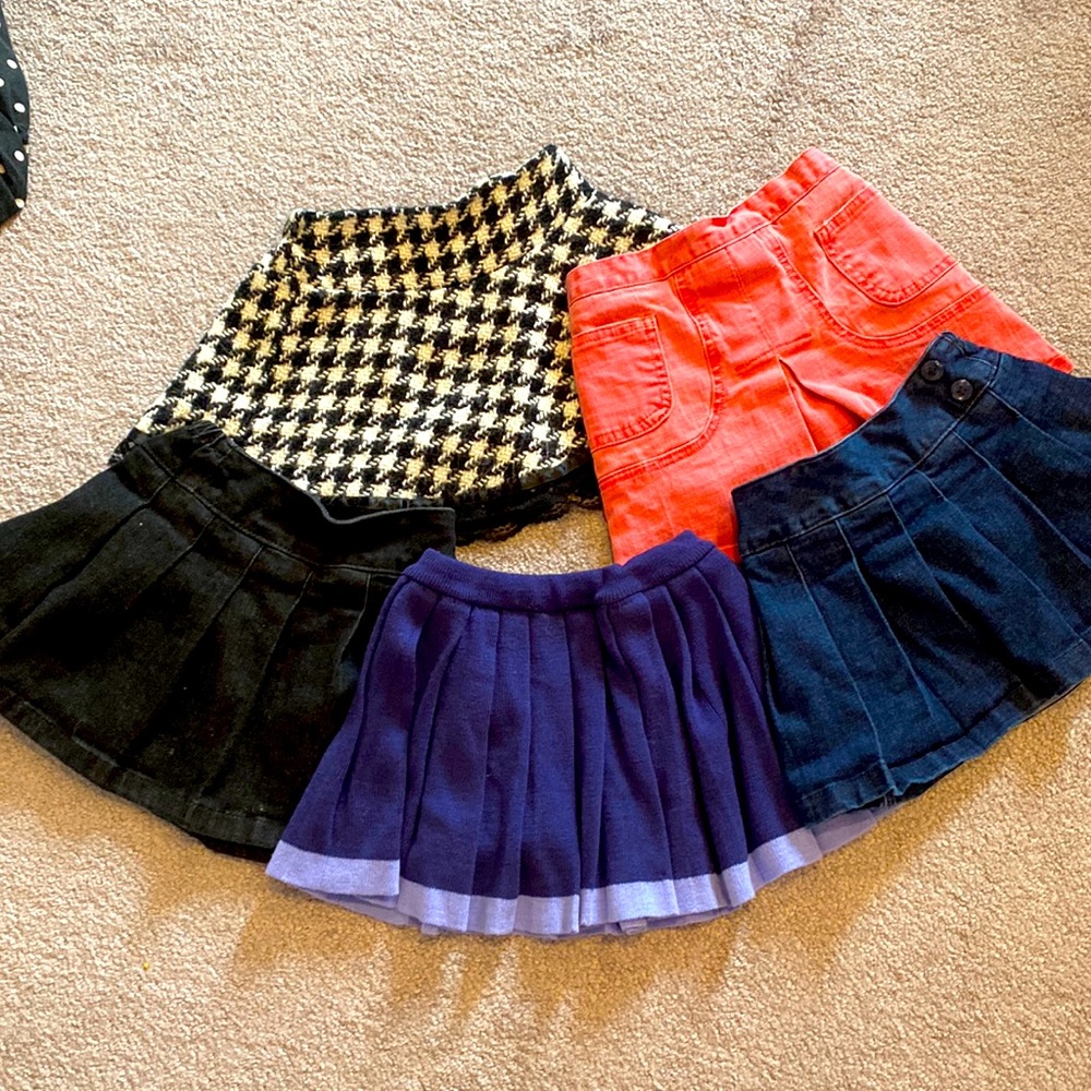 Lot of 5 —Toddler 2 T Skirts